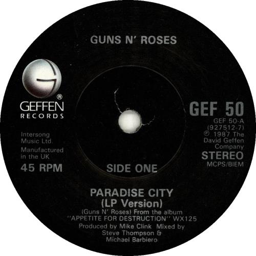 Guns N Roses Paradise City UK 7